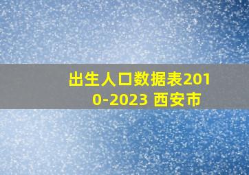 出生人口数据表2010-2023 西安市